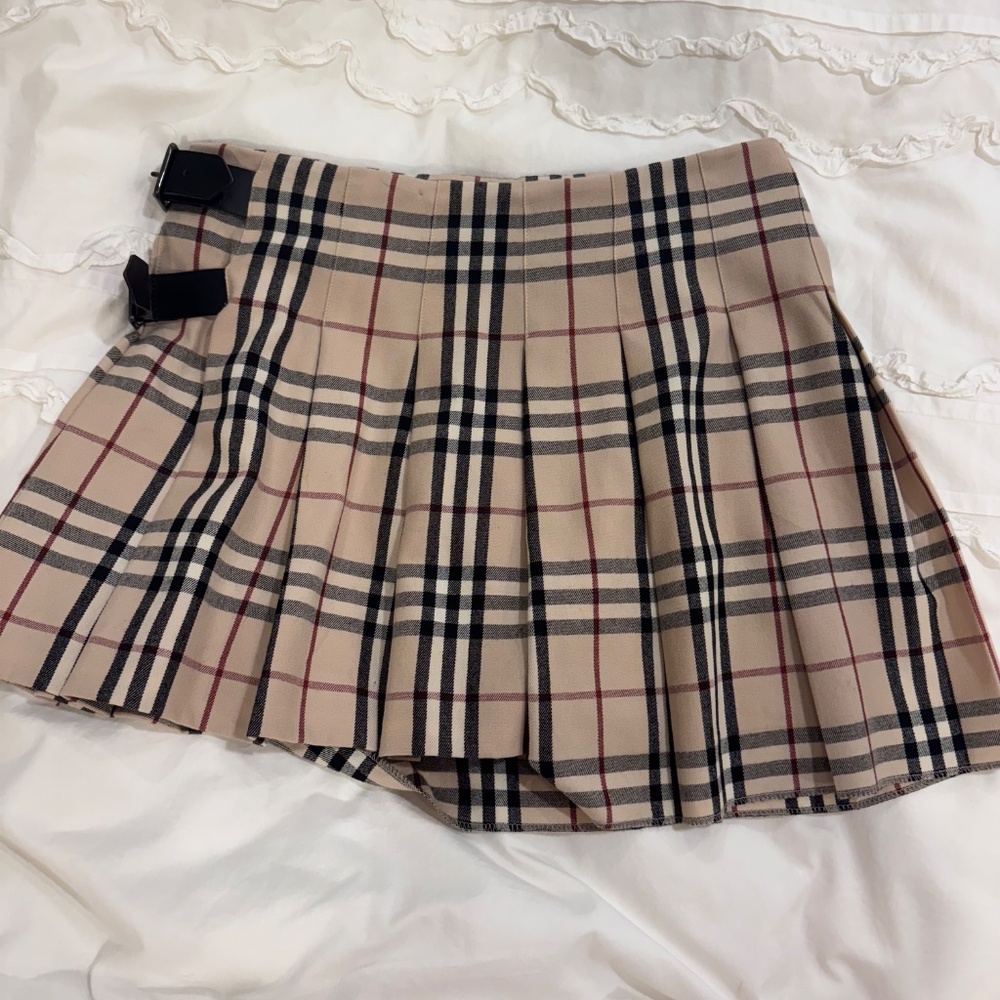 Vintage Burberry London Nova Check Pleated Mini Skirt - Picture 2 of 5